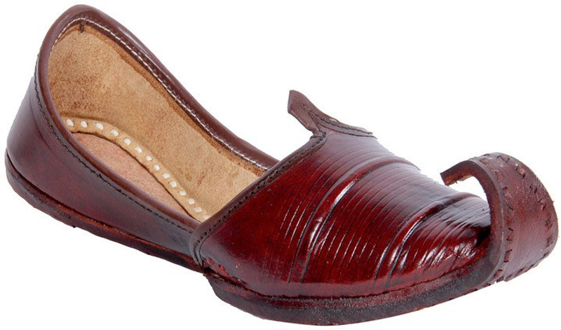 Panahi Maroon 100% Genuine Leather Khussa Slip On Jutis Jutis For Men(Maroon)
