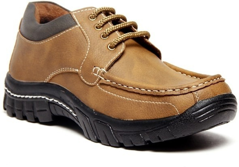 Zapatoz Tan Textured Outdoors For Men(Brown)