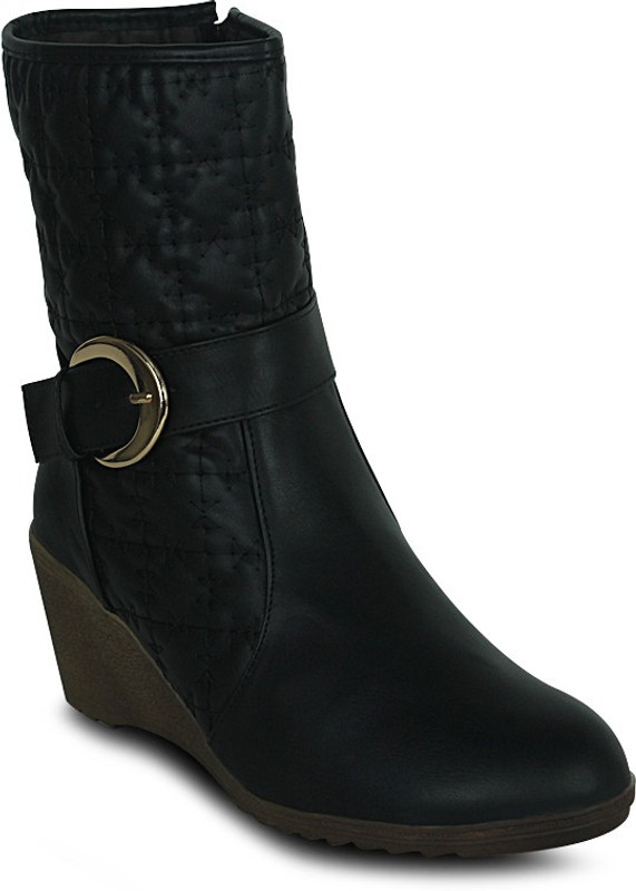 Get Glamr Designer Buckled Boots For Women(Black) Get Glamr Designer Buckled Boots For Women(Black)