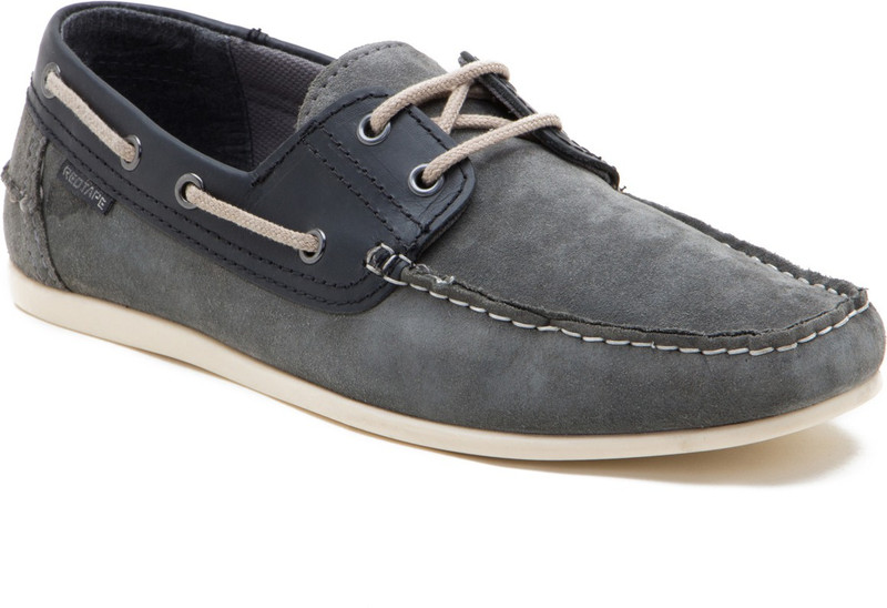 Red Tape Boat Shoes For Men(Navy, Grey)