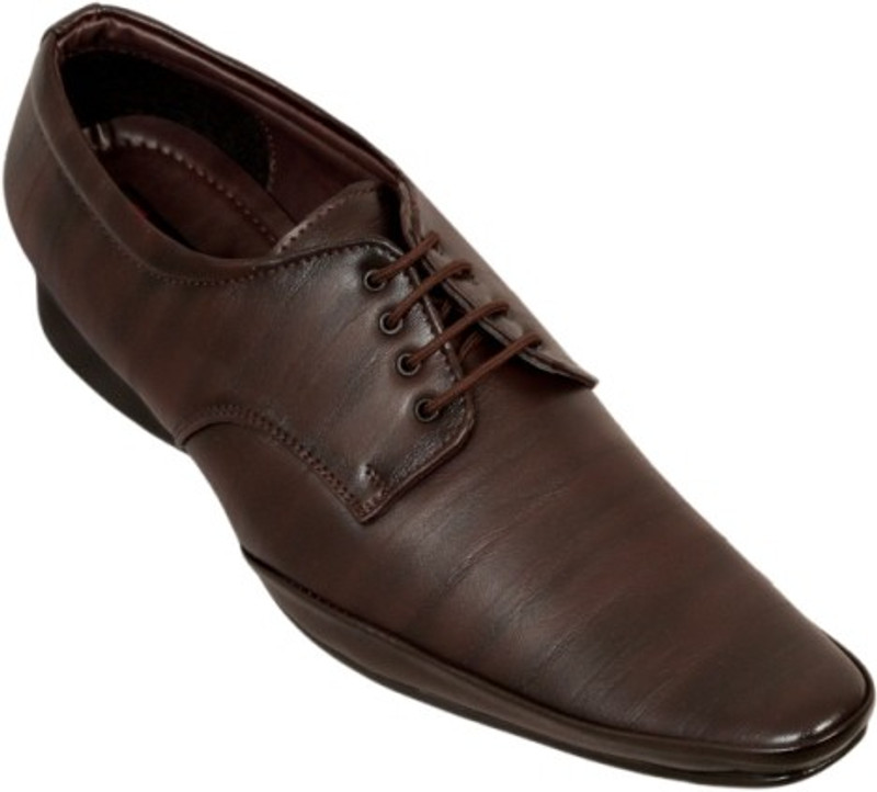 Ztoez Classybrown Lace Up Shoes For Men(Brown)