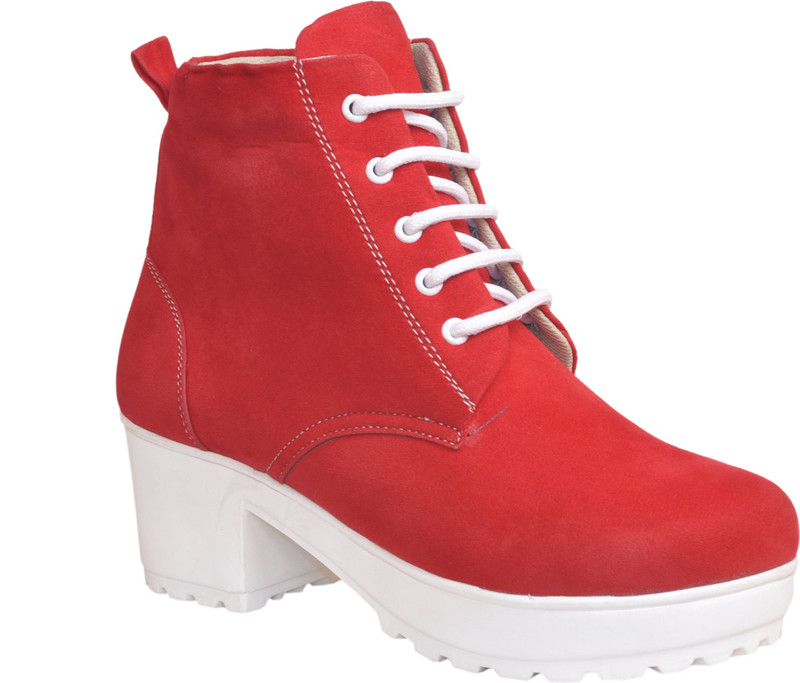 Candey Shoes Boots For Women(Red)