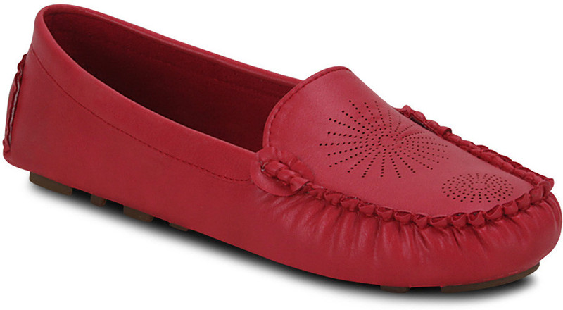 Get Glamr Stylish Loafers For Women(Red)