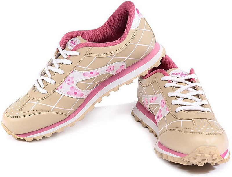 Sparx SL-46 Running Shoes For Women(Tan, Pink)
