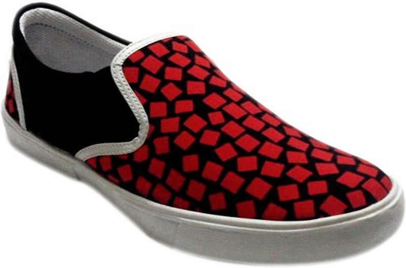 Alexus Canvas Shoes For Men(Red, Black) Alexus Canvas Shoes For Men(Red, Black)