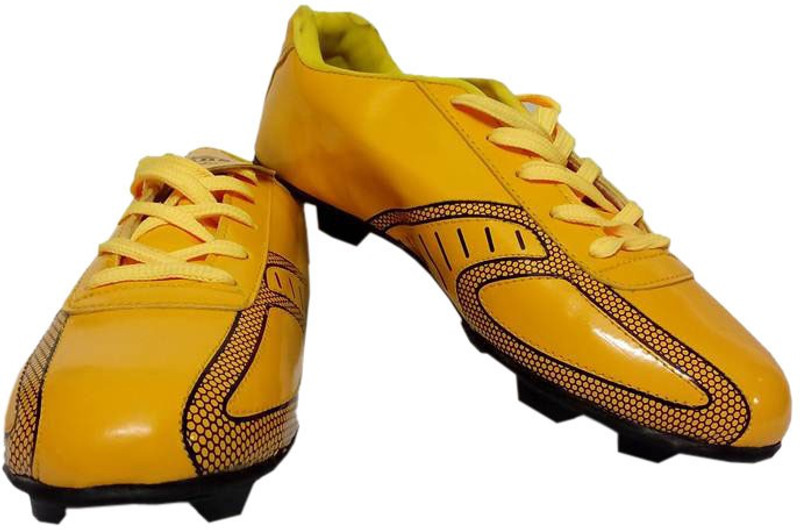Aryans Dynamic Football Shoes For Men(Black, Yellow)