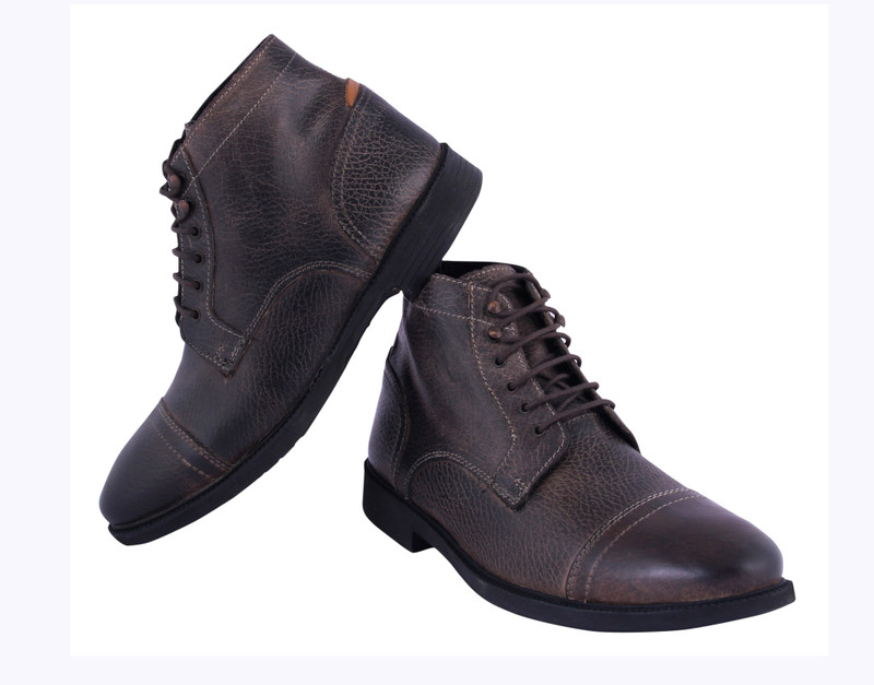 eeZeeLife TPR Boots For Men(Brown)