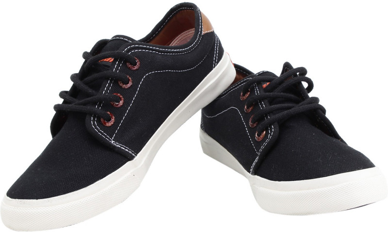 Sparx TrendSetter Black & Tan Canvas Shoes For Men(Tan, Black)