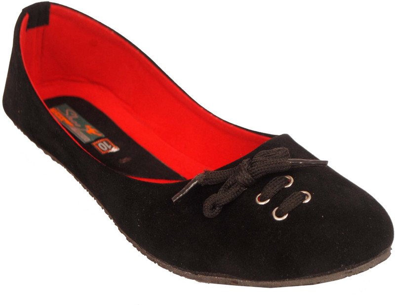 Goyal Lace Black Bellies For Women(Red, Black)