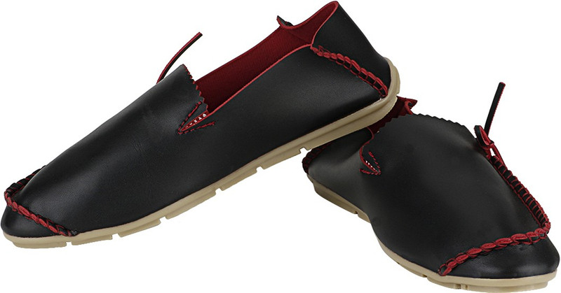Stylon Simple Craze Loafers For Men(Black)