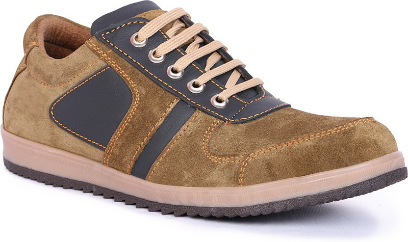 Shumael Olive Suede Leather Casual Shoes For Men(Olive) Shumael Olive Suede Leather Casual Shoes For Men(Olive)