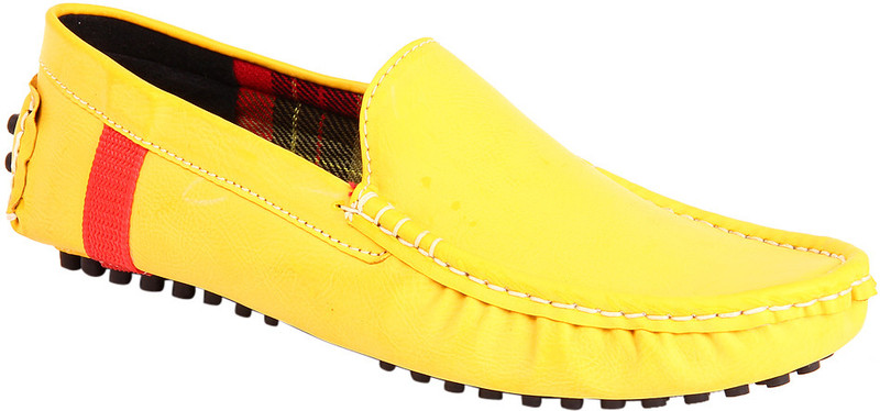 Funk'd Stripe Loafers For Men(Yellow)