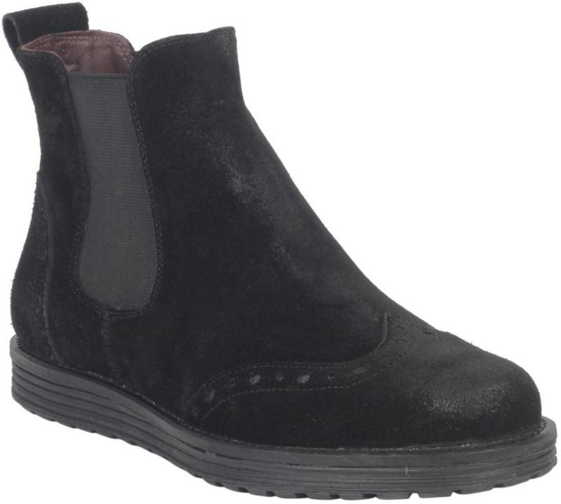 Salt N Pepper 13-310 BLACKSUEDE Slip On For Women(Black)
