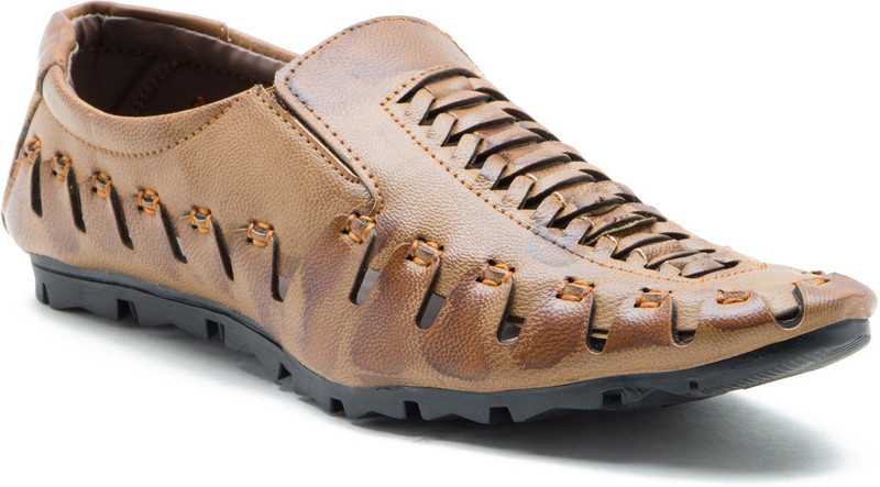 Iroo Loafers Shoes For Men(Tan) Iroo Loafers Shoes For Men(Tan)