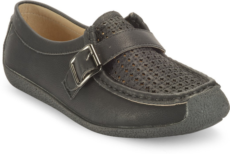 Flat n Heels Loafers For Women(Black)