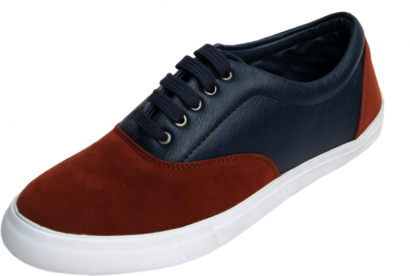 Molessi Molessi Orange Blue Lifestyle Sneaker Shoes Casuals For Men(Blue, Orange)