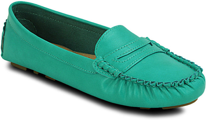 Get Glamr Stylish Loafers For Women(Green)