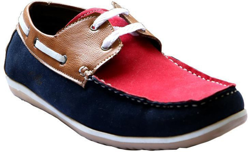 Killer 5002-Blu-Tan-Red Boat Shoes For Men(Blue)
