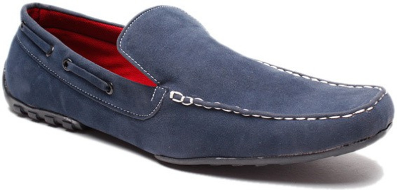Zapatoz Thunder Blue Loafers For Men(Blue)