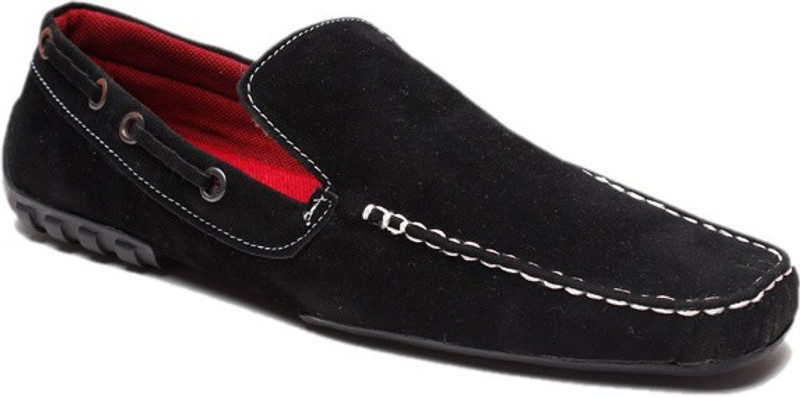 Zapatoz Thunder Black Loafers For Men(Black)