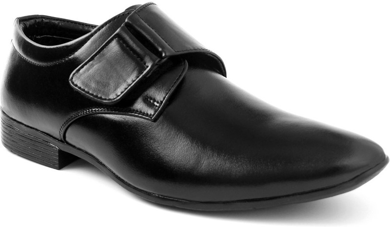 World Walker Monk Strap Slip On For Men(Black)
