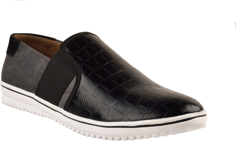 Chamois driving shoes Loafers For Men(Black)