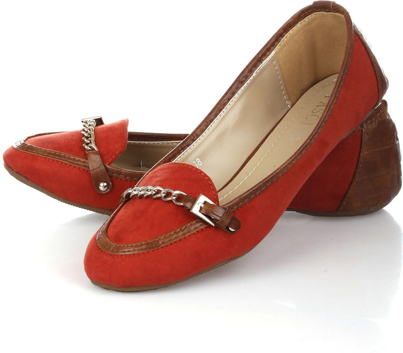 Fascino Suede Chain Insert Bellies For Women(Red)