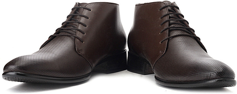 Bata Print Men Smooth Leather Boots For Men(Brown) Bata Print Men Smooth Leather Boots For Men(Brown)