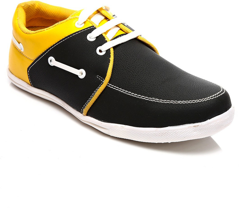 Juan David Sneakers For Men(Black, Yellow) Juan David Sneakers For Men(Black, Yellow)