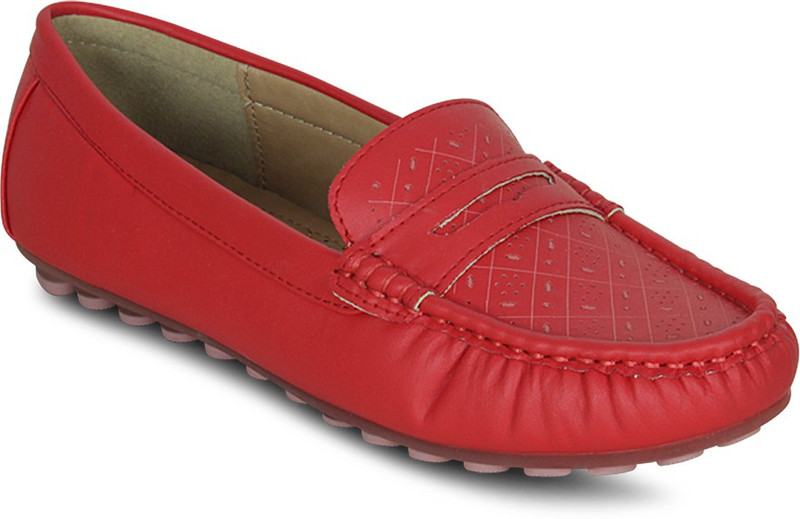 Get Glamr Loafers For Women(Red)