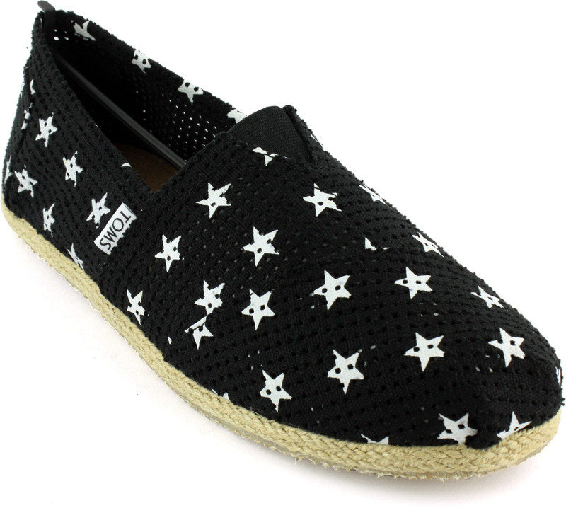 Tom's Star Print Black Espadrille Espadrilles For Men(Black)