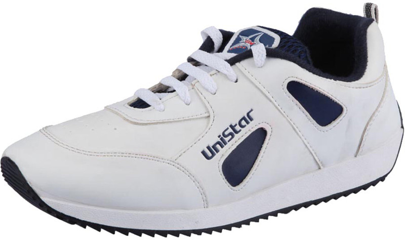 Unistar 049 Synthetic Leather (Narrow Toe) Running Shoes For Men(White)