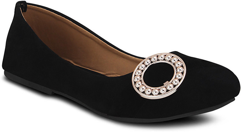 Get Glamr Sara Flats Bellies For Women(Black)