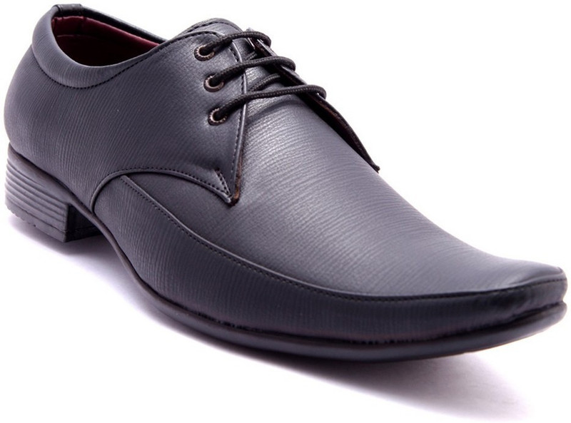Knoos Classy Lace Up Shoes For Men(Black)