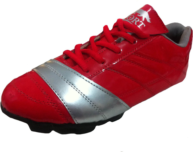 Port Red Chilli Crusher Soccer Cleat Football Shoes For Men(Red)