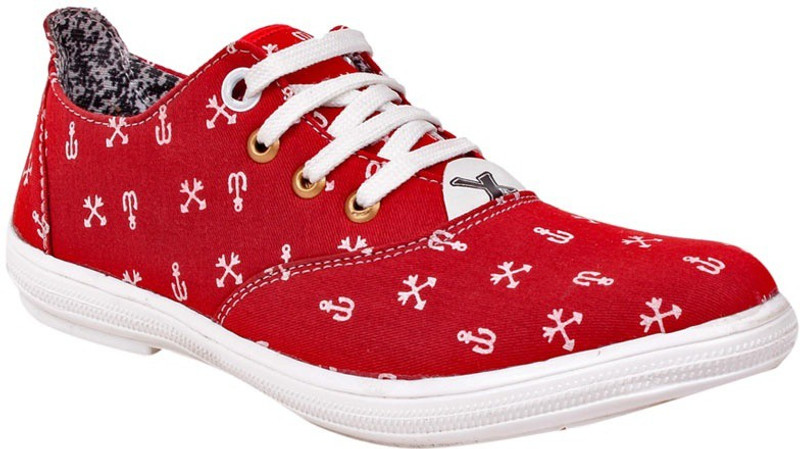 Footfad Canvas Shoes For Men(Red)
