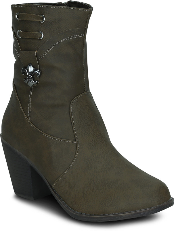 Get Glamr CINN Boots For Women(Khaki)