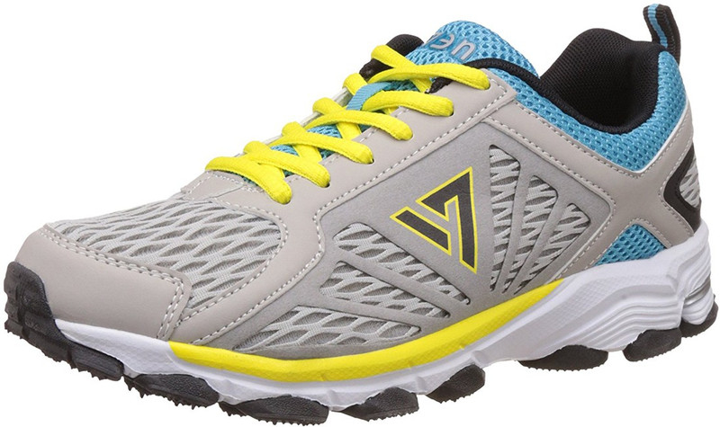 SEVEN by M.S. Dhoni Hogun-Silver/Blue Atoll/Butter cup/Black Running Shoes For Women(Silver, Blue, Black)