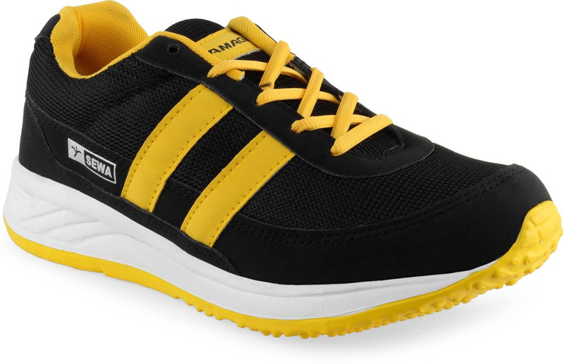 Lancer Running Shoes For Men(Black, Yellow) Lancer Running Shoes For Men(Black, Yellow)