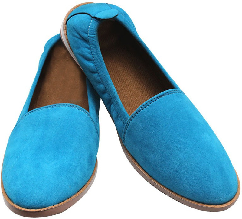 Port Blue Velvet Gothic Streched Loafers For Men(Blue)