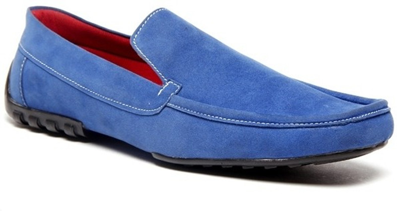 Zapatoz Blue Suave Loafers For Men(Blue)