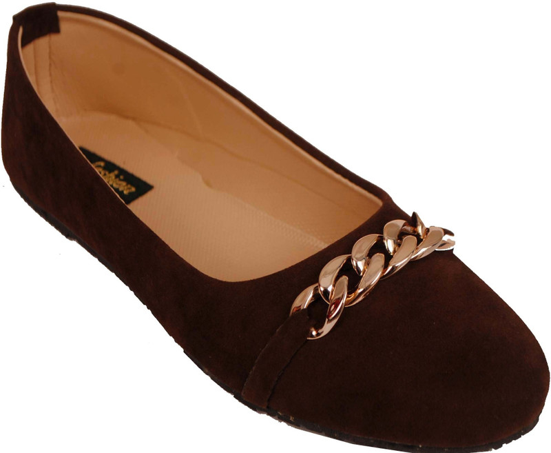 Fashion Casual Chain buckle brown Bellies For Women(Brown)