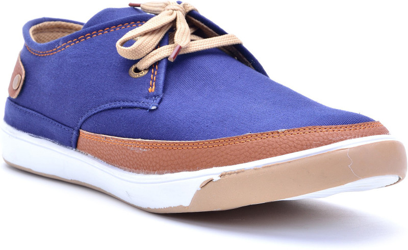 Boysons Canvas Shoes For Men(Blue, Brown)