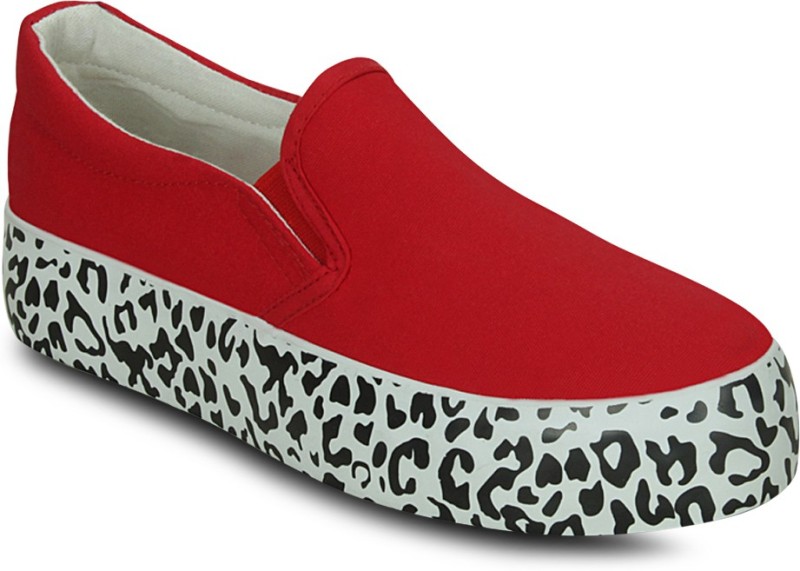 Get Glamr Canvas Shoes For Women(Red)