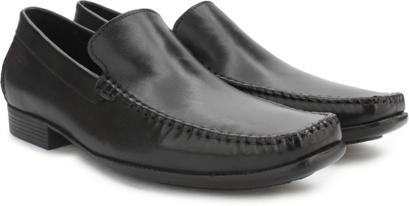 Ruosh Men Genuine Leather Slip On Shoes(Black) RS.1469 (60.00% Off) - Flipkart