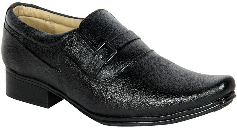 Panahi Youngistan Leather Party Wear For Men(Black)