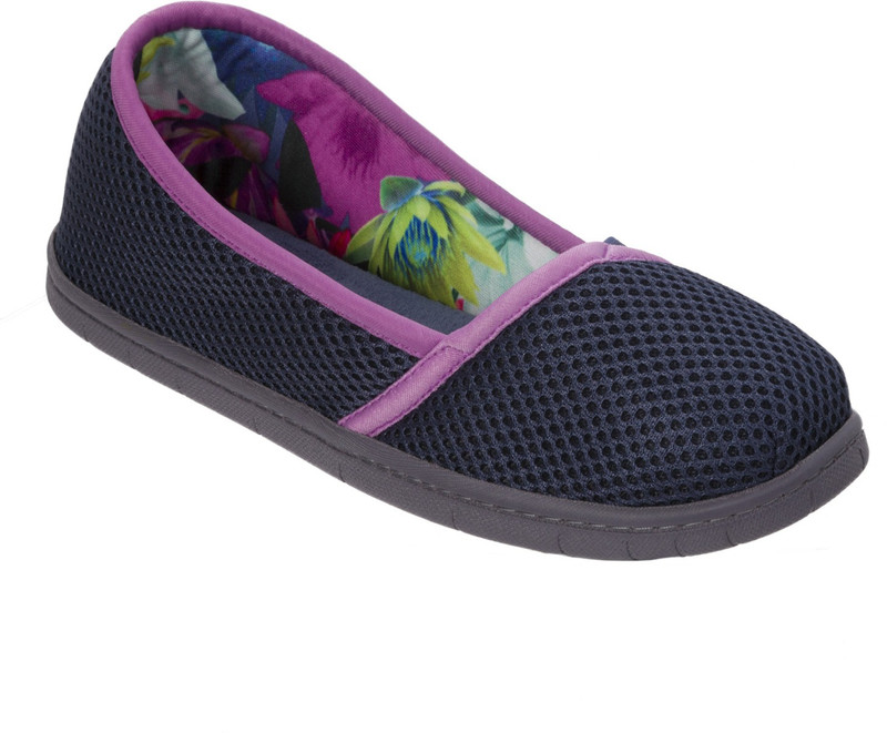 Dearfoams Active Mesh Asymmetrical (Indigo Blue) Espadrille Large Casuals For Women(Blue)