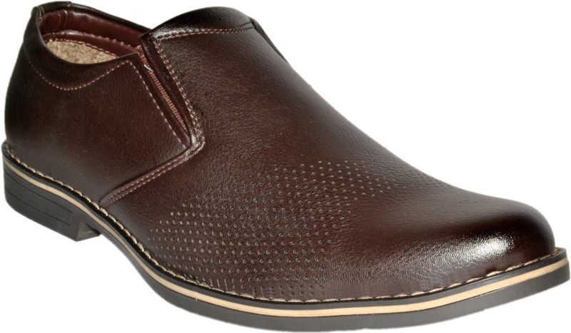 Leather Chief Party Wear Shoes For Men(Brown)