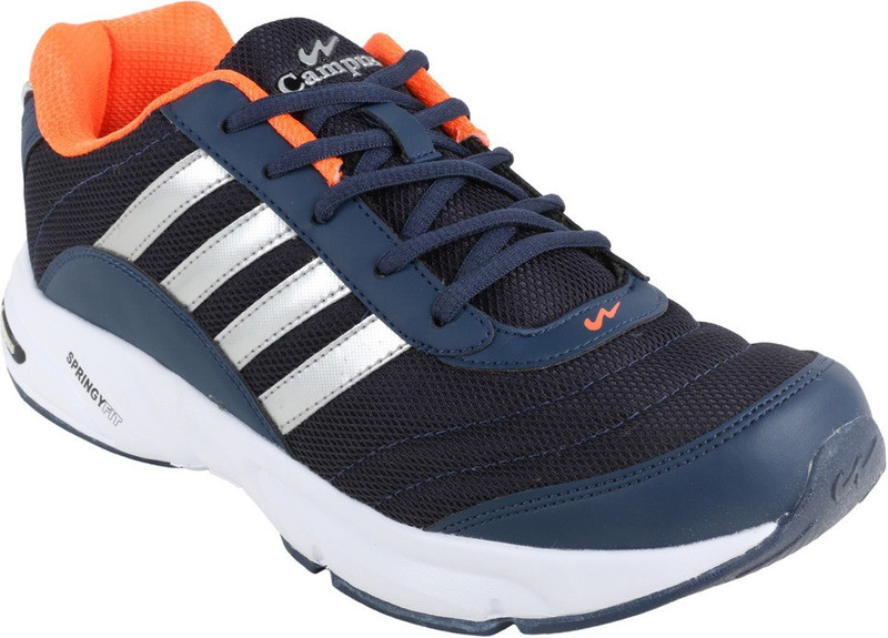Action Campus 3G378A Running Shoes For Men(Silver, Blue, Orange)