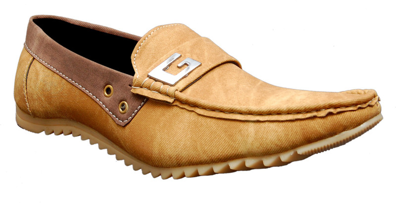 Oora Tan (Chiku) Double Shade Loafers For Men(Tan)